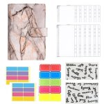 Planificateur de budget r�tro a6 w / autocollant pour enveloppes d'argent, pour femmes et hommes
