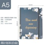 Planificateur hebdomadaire a5 2022, planificateur en spirale pour agenda version anglaise, carnet d'objectifs, ...