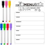 Planificateur de repas, tableau magntique a4, pour rfrigrateur, planificateur de repas hebdomadaire, ...