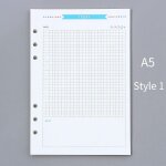 Planificateur spirale a 6 trous, recharge du papier intrieur, journal intime, hebdomadaire, mensuel, ...