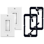 Plaque murale a brosse avec un seul bouton, support de montage basse tension, insertion de cble pour ...