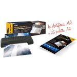 Plastifieuse a4, a5, a6 avec 25 pochettes a4 150 microns texet