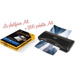 Plastifieuse pro a4, a5, a6, a7 avec 200 feuilles a4 75 microns par face texet