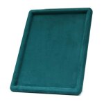 Plateau a bijoux vert, pr�sentoir de vitrine, collier empilable, bracelet, bague, vitrine