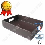 Plateau de rangement plateau trou de main en cuir couleur caf mobilier d'htel cratif grand plateau ...
