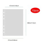 Plrbok 10 pièces a5 6 anneaux clair reliure recharge 1 2 4 poches manches toploader photocard cahier ... Plrbok 10 pièces a5 6 anneaux clair reliure recharge 1 2 4 poches manches toploader photocard cahier ...