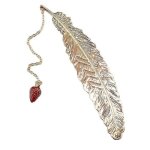Marque - page plume en m�tal avec pendentif ¿ marque - pages vintage en cuivre pour lecteurs, cadeaux ...