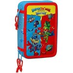 Plumier triple 36 pcs supertings rescue force - safta - bleu - enfant - synth�tique