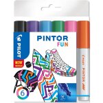 Pochette de 6 marqueurs peinture multi supports pintor pilot coloris fun