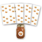 Pochette de 64 etiquettes confitures d'abricot �47, 5 mm