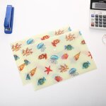 Pochettes a4 en pvc, pour dossiers, fichiers, fichiers, fichiers, fichiers, divers motifs, m�duse, etoile ...