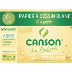 Pochette c a grain� - papier a dessin blanc - 24 x 32 cm