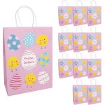 Pochettes cadeaux, 12 pièces, pochettes cadeaux de 25 x 8 x 34, 5 cm, pochettes en papier avec des oeufs ... Pochettes cadeaux, 12 pièces, pochettes cadeaux de 25 x 8 x 34, 5 cm, pochettes en papier avec des oeufs ...
