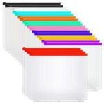 Pochettes pour classeur a 3 anneaux, 40 pi�ces, format a4, pochettes pour classeur a 3 trous avec fermeture ...
