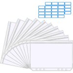 Pochettes classeur en plastique, a6 pochettes perfores, 6 trous classeur pochette dossier en plastique ...