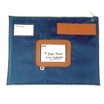 Pochette courrier plate bleue