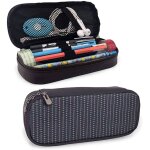 Pochette a crayons en cuir motif avec petits s blancs et petits coeurs rouges jolies vacances romantiques ...