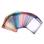 Pochettes effa�ables a sec en pvc, sacs de fichiers transparents cousus a sec r�utilisables