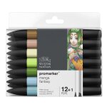 Pochette feutres promarker 12 + 1 manga fantasy - winsor et newton