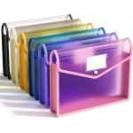 Pochette plastique a4, lot de 6 pochettes en plastique pour documents a4, pochettes en poly�thyl�ne avec ...