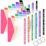 Pochette plastique a4, vakki pochettes porte - documents avec rabat, pochette perforee transparente couleurs, ...