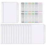 Pochettes de rangement pour classeur a6, classeur a fermeture eclair a 6 trous, avec 12 feuilles de budget ...