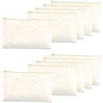 Pochette tissus rangement 10 pices pochette tissu zippe trousse coton trousses de maquillage en toile ...
