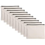 Pochette tissu zippée, 10 pièces pochette en toile vierge toile trousse pochette tissu pochon tissu sachet ... Pochette tissu zippée, 10 pièces pochette en toile vierge toile trousse pochette tissu pochon tissu sachet ...