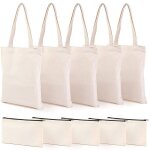 Pochette en toile fourre - tout, , ensemble sacs blanc, bricolage artisanat, porte de maquillage avec ...