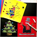 Pochoirs cratifs costume enfants peinture modle enfants dessin outils de dessin pochoir cadeau 6 pices ...