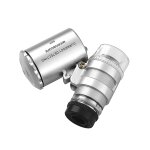 Portable mini pocket 60x microscope portable loupe loupe uv lumiere detecteur de monnaie bijoutier loupe ...