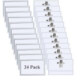 Porte badge, 24 pices badge plastique 90 x 56 mm porte badge transparent badge personnalisable pour ...
