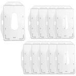 Porte badge porte carte plastique rigide transparent [lot 10] pour carte de cr�dit / carte identit� / ...