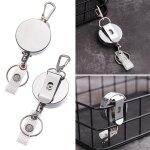 Porte - badge a clip anti - perte unisexe, porte - badge, lanire, porte - cl rtractable, 1 pice