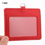 Porte - badge de luxe en cuir pu 618, ensemble de pochettes a double cartes, etui transparent pour carte ...