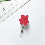 Porte - badge rtractable en forme de fleur, ours de dessin anim, porte - carte d'identit, exposition ...