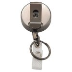 Porte - badge rétractable robuste, porte - badge d'identité en métal avec porte - clé a clip de ceinture ... Porte - badge rétractable robuste, porte - badge d'identité en métal avec porte - clé a clip de ceinture ...