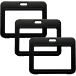 Porte badge rigide, 3 protege badge porte carte plastique support pour carte d'identit� carte de cr�dit ...