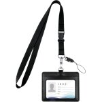 Porte badge tour de cou, porte carte tour de cou avec cordon, pu carte avec lanire pour badges d'identificati ...