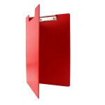Porte - bloc avec rabat plastifi� pince en m�tal a4 - rouge