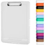 Porte - bloc avec rangement, porte - stylo et classeur lgal a4, en plastique rsistant, a ouverture ...