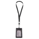 Porte - cartes en cuir v�ritable - etui noir pour cartes d'identit� et de visite, l�ger et durable, design ...