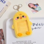 Porte - cartes photo en peluche kawaii, chien, chat, lapin jaune, carte de bus, housse de protection, ...