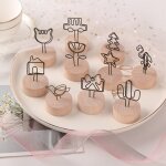 Porte - cartes vintage en bois avec clip, porte - numro et photo, support a petites pinces pour mariage, ...