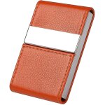 Porte - cartes de visite en cuir synth�tique avec fermeture magn�tique en acier inoxydable, design fin, ...