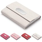 Porte - cartes de visite fin en cuir pu avec fermeture magn�tique - peut contenir 15 a 20 cartes, design ...