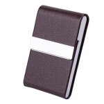 Porte - cartes de visite fonctionnel, etui porte - cartes avec fermoir magn�tique marron