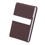 Porte - carte de visite, porte - carte de visite en tricot avec fermoir magnétique marron Porte - carte de visite, porte - carte de visite en tricot avec fermoir magnétique marron