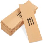 Porte - couverts en papier kraft jetable, 100 pièces, sacs de rangement de fourchette de coupe de fête, ... Porte - couverts en papier kraft jetable, 100 pièces, sacs de rangement de fourchette de coupe de fête, ...