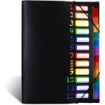 Porte - documents a4 classeur accordon, accessoire bureau, 12 compartiments, en plastique, etanche, ...